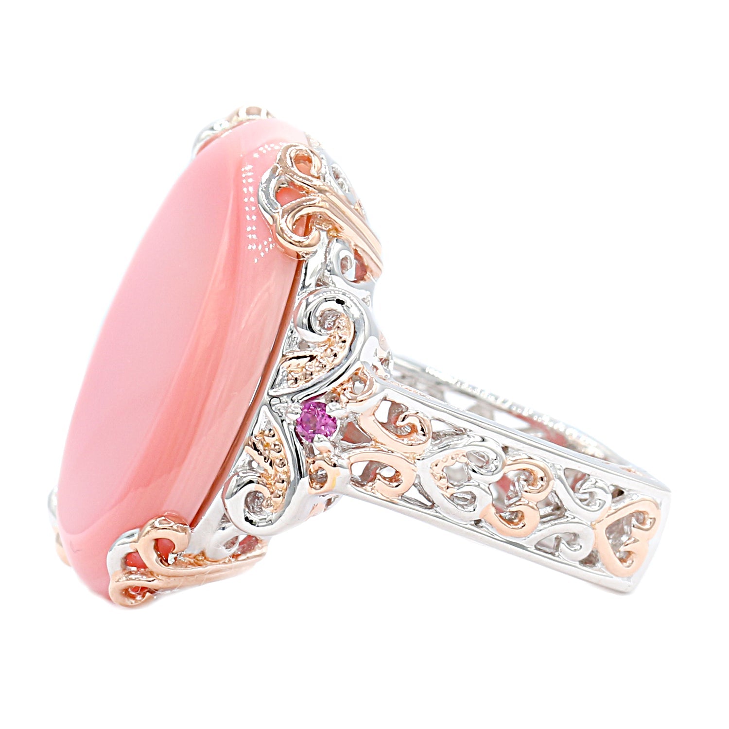 Gems en Vogue 1.44ctw Pink Tourmaline, Orange Sapphire 