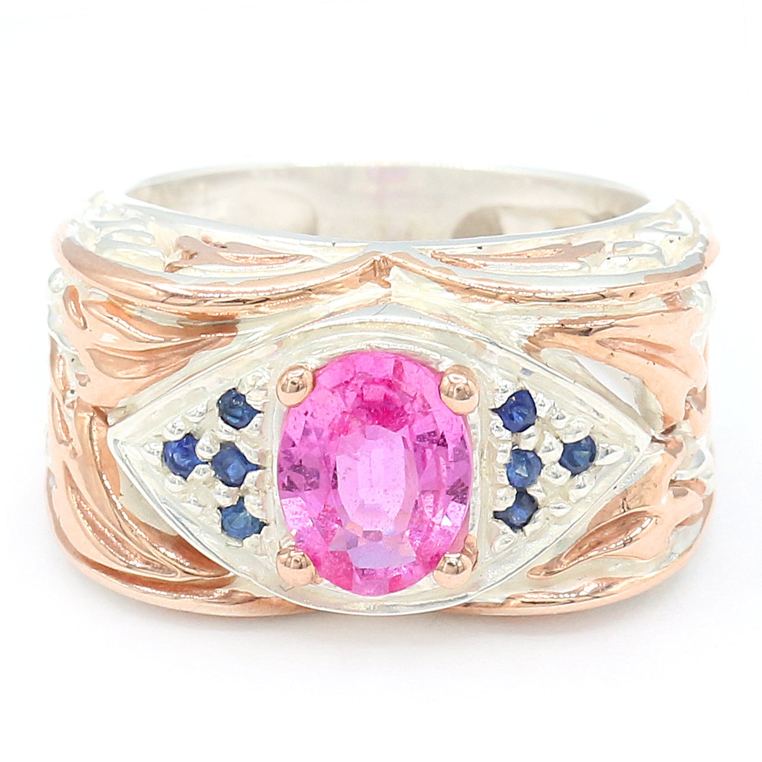 Hot Pink Chalcedony Gemstone Ring with Silver Plated at best price in Jaipur