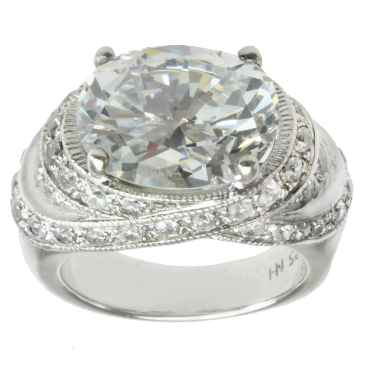 Signity Sterling Silver Cubic Zirconia Ring - CANNOT BE RESIZED.