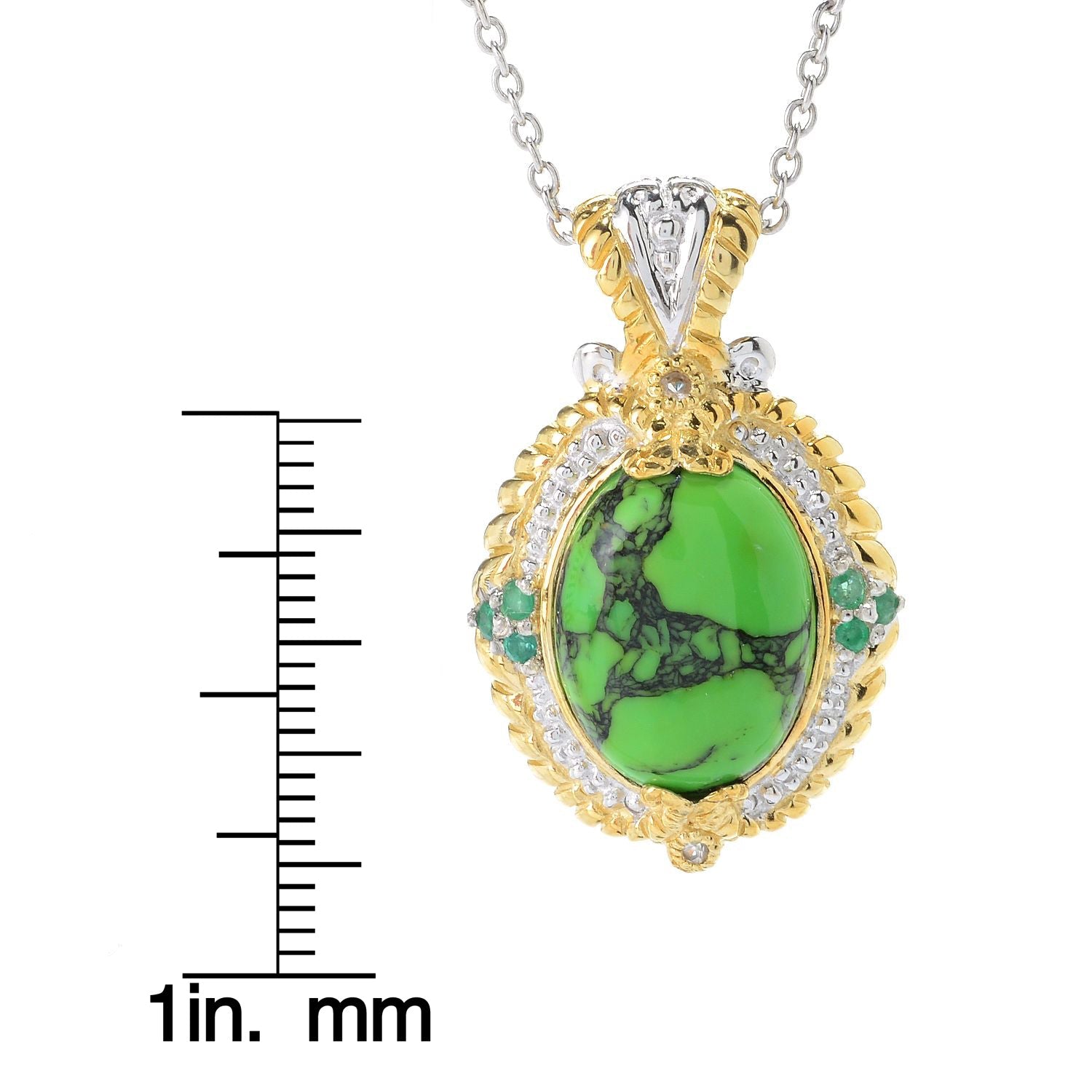 Gems en Vogue Green Mohave Turquoise & Multi Gemstone Pendant